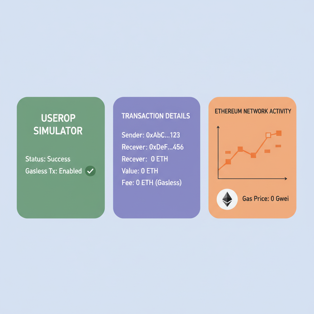 userop simulation dashboard gasless tx ethereum chart