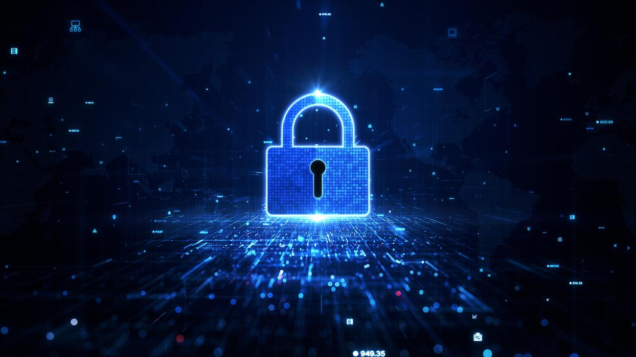 digital lock icon blockchain